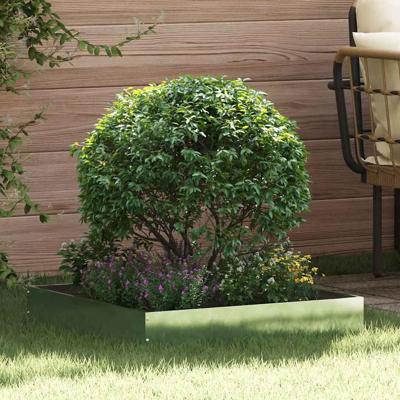 VidaXL Tuinrand zilver 60 x 60 x 13 cm gegalvaniseerd staal