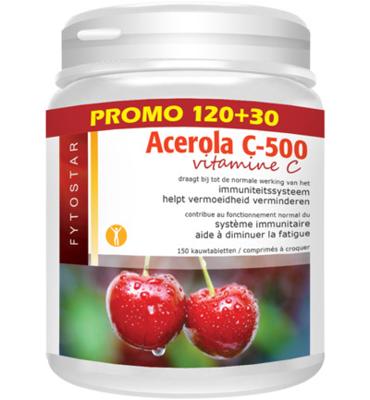 Fytostar Acerola vitamine C 500 kauwtablet 150 Tabletten Fytostar Acerola vitamine C 500 kauwtablet 150 Tabletten