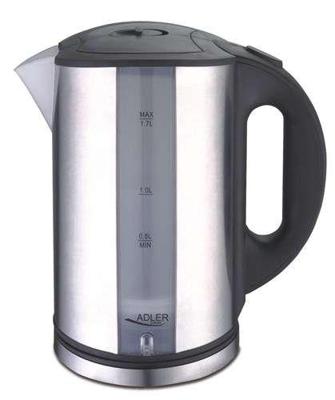 Adler AD 1216 waterkoker 1,7 l Zwart, Zilver 2200 W