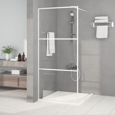 Inloopdouchewand 90x195 cm transparant ESG-glas wit