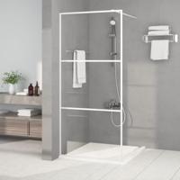 Inloopdouchewand 90x195 cm transparant ESG-glas wit - thumbnail