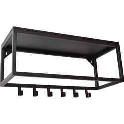 LOFT42 Blacky Kapstok - Zwart - Metaal - 6 haken