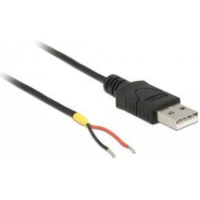 Delock 85664 USB-kabel USB 2.0 USB-A stekker, Open kabeleinde 1.50 m Zwart