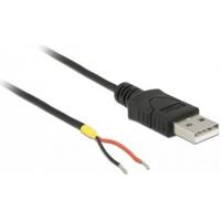Delock 85664 USB-kabel USB 2.0 USB-A stekker, Open kabeleinde 1.50 m Zwart - thumbnail