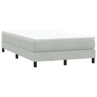 Boxspring zonder matras fluweel lichtgrijs 120x210 cm - thumbnail
