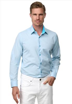 Rusty Neal - Heren Overhemd - Aqua - SlimFit - Modaitalia