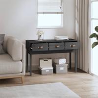 Wandtafel 114x40x75 cm massief grenenhout grijs - thumbnail