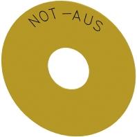 Siemens 3SU1900-0BC31-0AS0 3SU19000BC310AS0 Onderlegring Rond (Ø) 75 mm NOT-AUS Geel, Zwart 10 stuk(s)