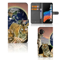 Samsung Galaxy Xcover 6 Pro | Telefoonhoesje | Met pasjeshouder | Roofdieren - thumbnail