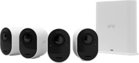 Arlo Ultra 2 draadloze WiFi-beveiligingscamera voor buiten, 4K UHD, 180˚ kleurennachtzicht, sirene, bewegingsdetectie, 2-weg-audio, Smart Hub inbegrepen, incl. proefp. Arlo Secure, 4 cam-kit, wit - thumbnail