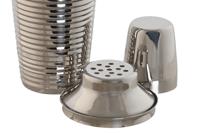 Cocktailshaker Home ESPRIT Gouden Zilverkleurig Roestvrij staal 9,5 x 9,5 x 22 cm - thumbnail