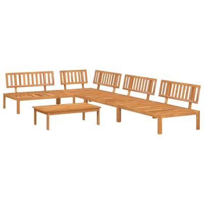 5-delige Loungeset pallet massief acaciahout