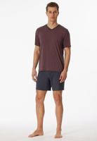 Schiesser Schiesser Pyjama Short charcoal 181178 48/S - thumbnail