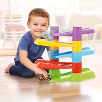 Quercetti racebaan met flip auto&apos;s, 7dlg. - thumbnail