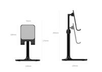 Mobiel- of tabletondersteuning DCU Ajustable Zwart - thumbnail