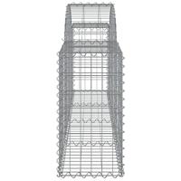 VidaXL Schanskorf gewelfd 200x30x60/80 cm gegalvaniseerd ijzer - thumbnail