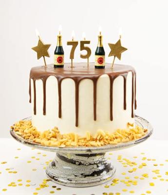 Taartkaarsjes Set 75 Jaar (6st) - thumbnail