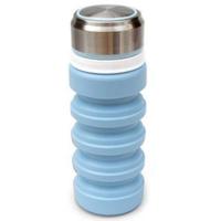 Suck UK drinkfles opvouwbaar 400 ml staal/siliconen blauw - thumbnail