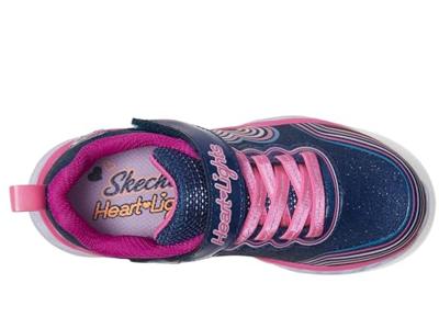 Lichtgevende kindersneakers Heart Lights - Retro Hearts 302689L - SKECHERS® marineblauw