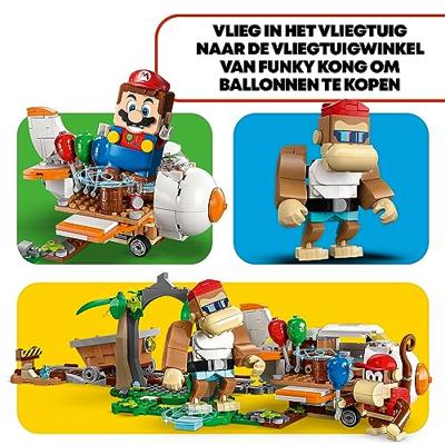 Lego Super Mario 71425 Uitbreidingsset Diddy Kongs Mijnwagenrit - thumbnail