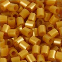 NABBI Strijkkralen, afm 5x5 mm, gatgrootte 2,5 mm, medium, goud (32263), 1100 stuk/ 1 doos - thumbnail