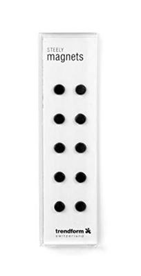 Magneten (set Van 10) - Steely Zwart Magneten (set Van 10) - Steely Zwart