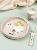 Siliconen zuignapbord zandbeige - thumbnail