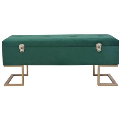 Bankje met opbergvak 105 cm fluweel groen