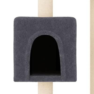 VidaXL Kattenkrabpaal met sisal krabpalen 104 cm donkergrijs