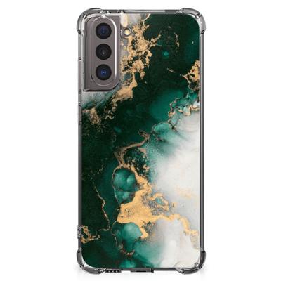 Anti-Shock Hoesje voor Samsung Galaxy S21 Marmer Groen Anti-Shock Hoesje voor Samsung Galaxy S21 Marmer Groen