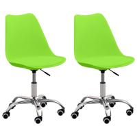 Vidaxl Kantoorstoelen 2 St Kunstleer Groen - thumbnail
