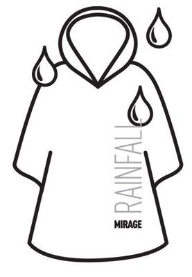 Buzaglo Mirage wegwerp regen poncho one size Buzaglo Mirage wegwerp regen poncho one size