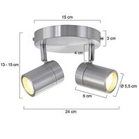 Steinhauer Dubbele badkamerspotUpround LED - 2487ST - thumbnail