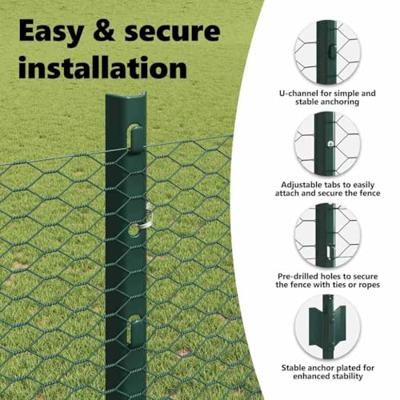 VidaXL Hek met paal groen 1,2 x 25 m staal