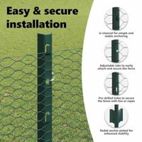 VidaXL Hek met paal groen 1,2 x 25 m staal - thumbnail