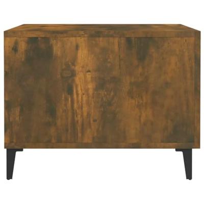 Salontafels 2 st met metalen poten 50x50x40 cm gerookt eiken Salontafels 2 st met metalen poten 50x50x40 cm gerookt eiken