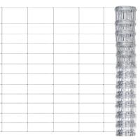 VidaXL Hek 50x1,25 m gegalvaniseerd staal zilverkleurig - thumbnail