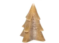 Home Society kaars kerstboom 9x12cm taupe 1 stuks - thumbnail