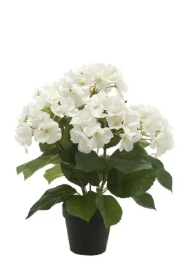 Kunstplant Hortensia Creme in pot - 40cm