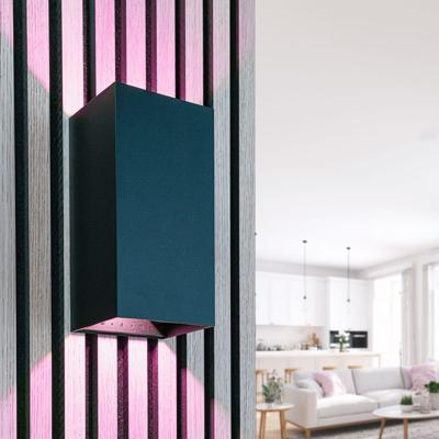 Miles XL Smart Wandlamp LED - Wifi + Bluetooth - 20W 2000lm - Dimbaar - RGBWW - IP65 waterdicht - Up Down lamp - Verstelbaar - Zwart - Google Home, Amazon Alexa en Siri