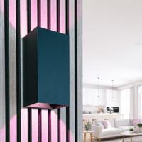 Miles XL Smart Wandlamp LED - Wifi + Bluetooth - 20W 2000lm - Dimbaar - RGBWW - IP65 waterdicht - Up Down lamp - Verstelbaar - Zwart - Google Home, Amazon Alexa en Siri - thumbnail