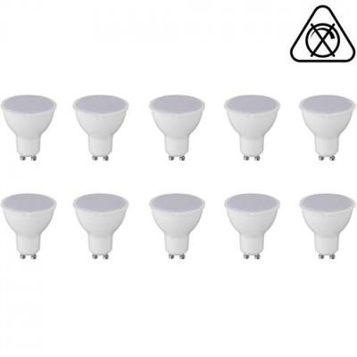 LED Spot 10 Pack - Aigi - GU10 Fitting - 8W - Helder/Koud Wit 6400K LED Spot 10 Pack - Aigi - GU10 Fitting - 8W - Helder/Koud Wit 6400K