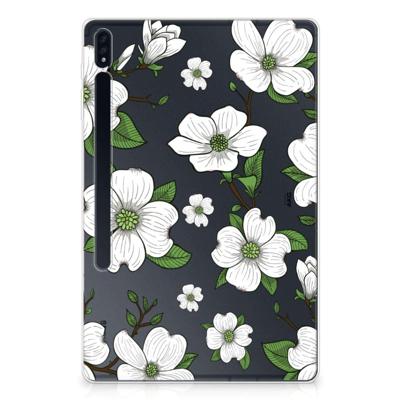 Samsung Galaxy Tab S7 Plus | S8 Plus | Siliconen hoesje | Dogwood Flowers Samsung Galaxy Tab S7 Plus | S8 Plus | Siliconen hoesje | Dogwood Flowers