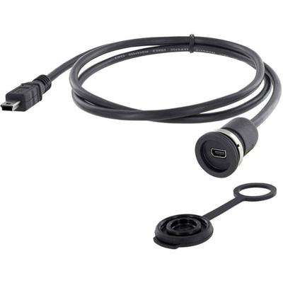 encitech Encitech 1310-1011-01 Mini-USB 2.0 type B Chassisbus, inbouw M16 1 stuk(s)