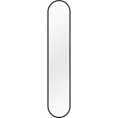 Spiegel - Trion Drop - Decoratieve Spiegel - Ovaal - 20x101cm - Zwart - Kunststof