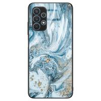 Samsung Galaxy A32 4G glazen hardcase - Marble sea - thumbnail
