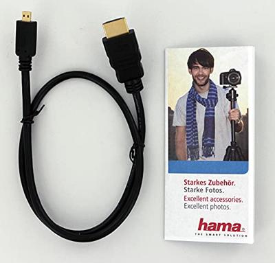 Hama HDMI 0.5m HDMI kabel 0,5 m HDMI Type A (Standaard) HDMI Type D (Micro) Zwart