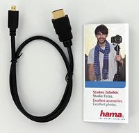 Hama HDMI 0.5m HDMI kabel 0,5 m HDMI Type A (Standaard) HDMI Type D (Micro) Zwart - thumbnail