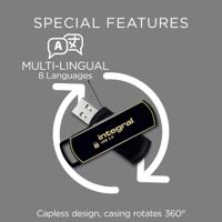 USB-stick Integral 3.0 Secure 360 256GB zwart - thumbnail