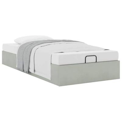 Bedframe zonder matras 90x200 cm fluweel lichtgrijs